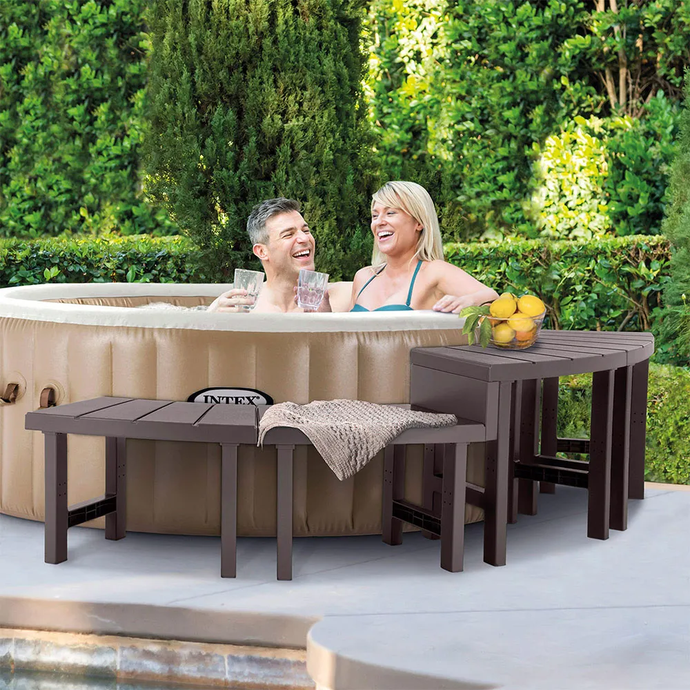 Intex 55096 Bench 4 Units Whirlpool-zubehör, Brown, 62 x 37 x 42/62 x 37 x 60cm Intex 55096 Bench 4 Units Whirlpool-zubehör, Brown, 62 x 37 x 42/62 x 37 x 60cm