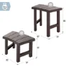 Intex 55096 Bench 4 Units Whirlpool-zubehör unisex, Brown, 62 x 37 x 42/62 x 37 x 60cm