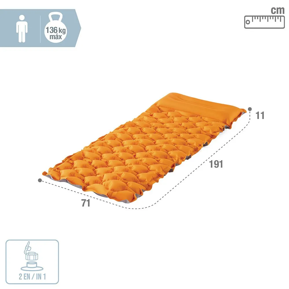 Intex 64098 Truaire 71x191x11cm Aufblasbare Matte, Orange / grey Intex 64098 Truaire 71x191x11cm Aufblasbare Matte, Orange / grey