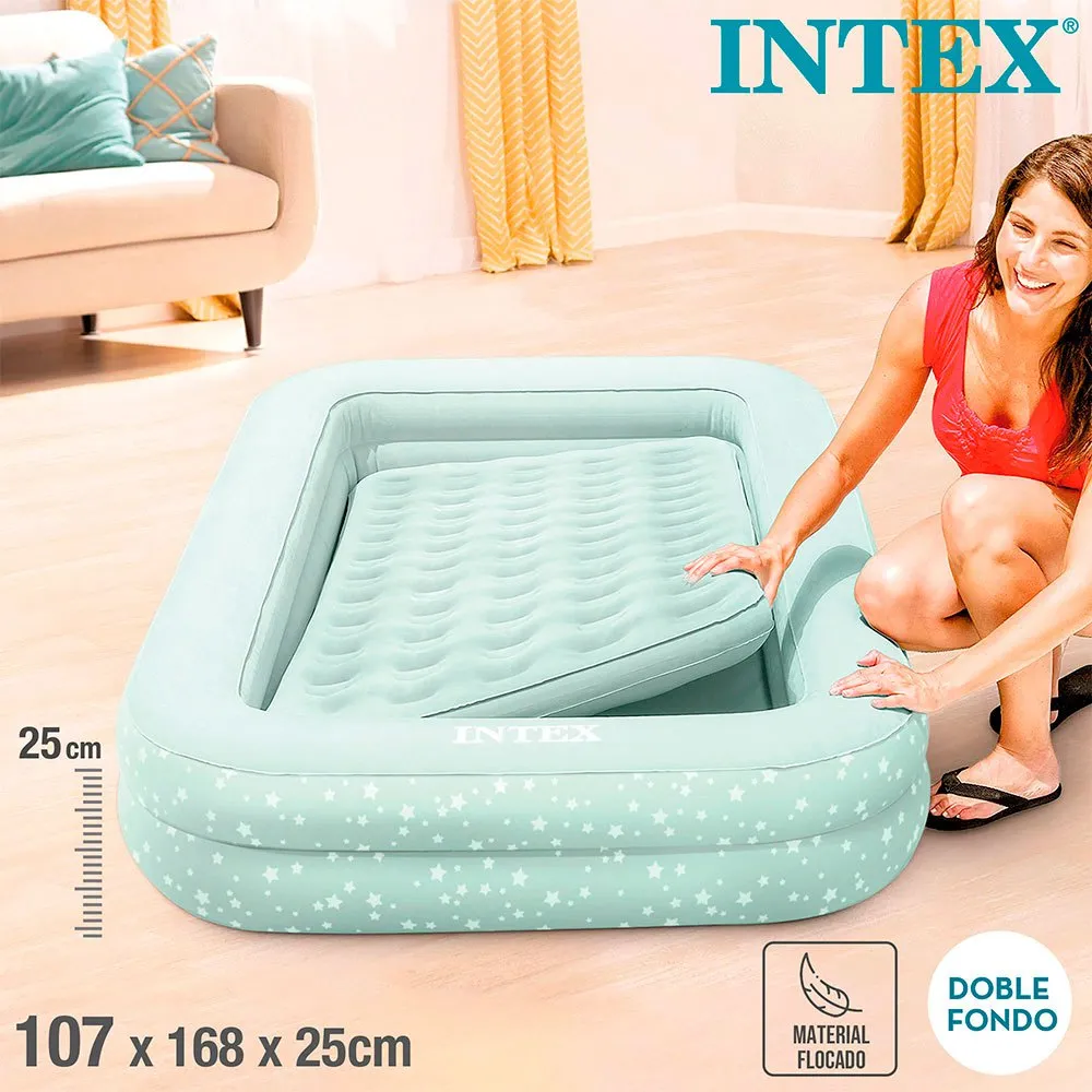 Intex Air Travel Junior Einzel-luftbett, Assorted, 107 x 168 x 25cm Intex Air Travel Junior Einzel-luftbett, Assorted, 107 x 168 x 25cm