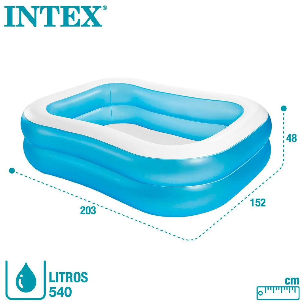 Intex Aufblasbare Familienpools 540 L, Blue, 203 x 152 x 48cm