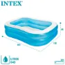 Intex Aufblasbare Familienpools 540 L, Blue, 203 x 152 x 48cm
