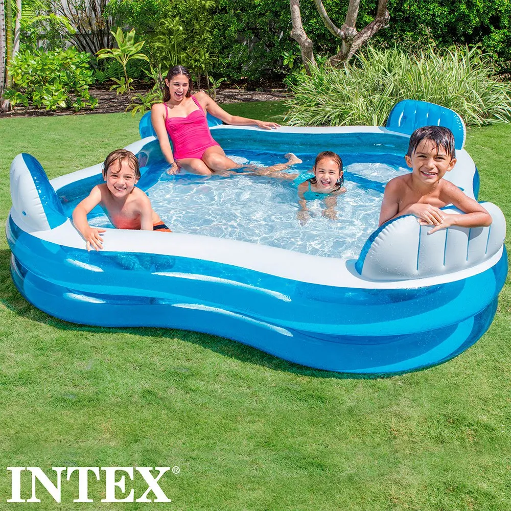 Intex Aufblasbarer Pool Mit Sitzen, White, 990L Intex Aufblasbarer Pool Mit Sitzen, White, 990L
