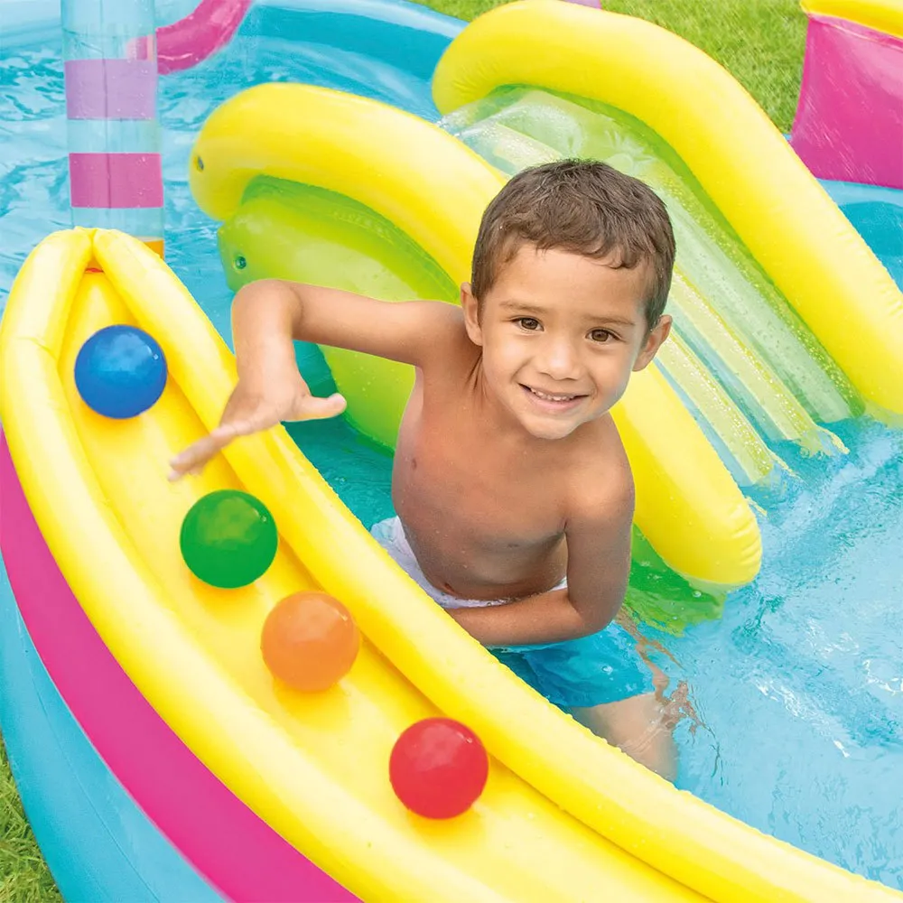 Intex Aufblasbarer Pool Rainbow Games Mit Rutsche 206l 2.95x1.91x1.09 Cm, Multicolor, One Size Intex Aufblasbarer Pool Rainbow Games Mit Rutsche 206l 2.95x1.91x1.09 Cm, Multicolor, One Size