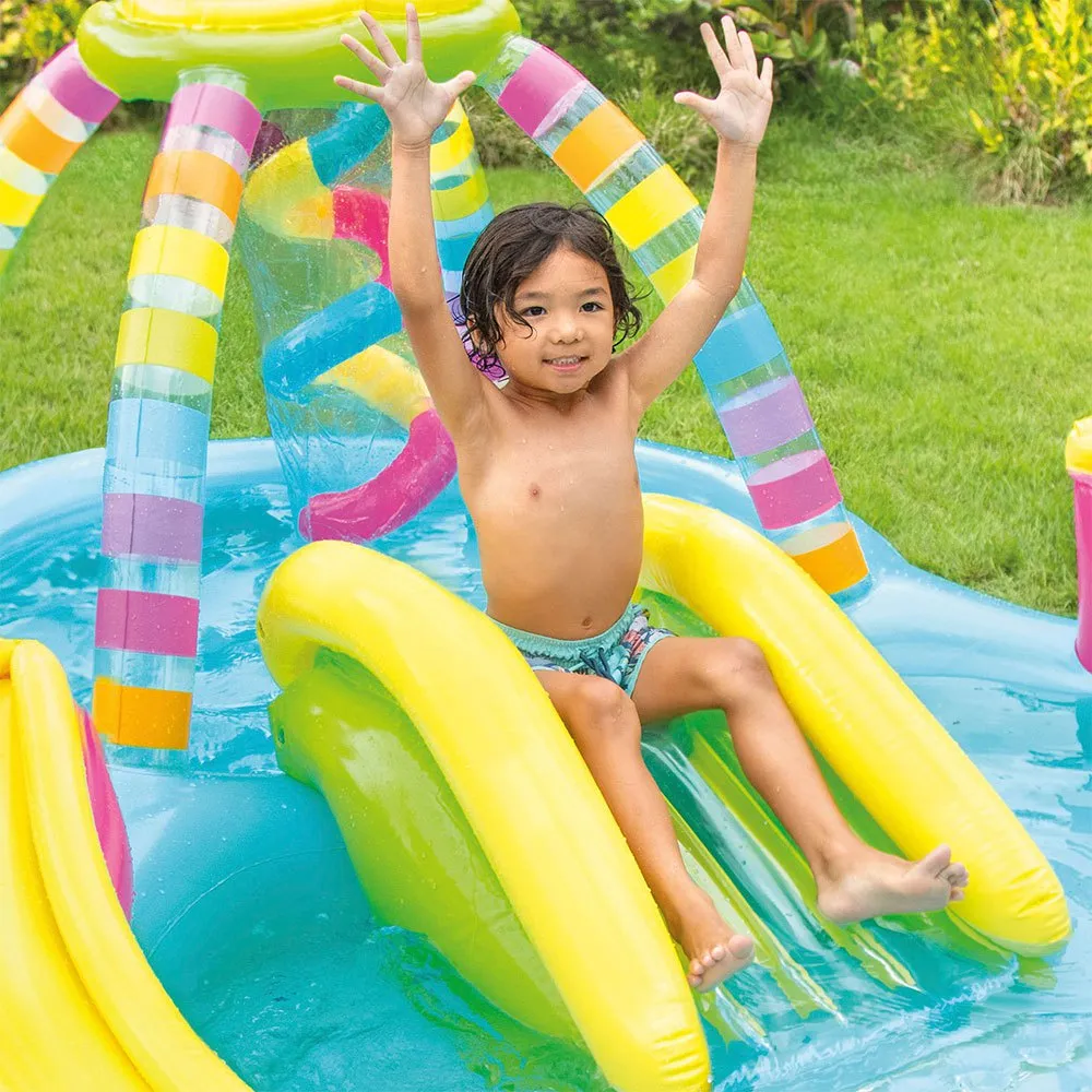 Intex Aufblasbarer Pool Rainbow Games Mit Rutsche 206l 2.95x1.91x1.09 Cm, Multicolor, One Size Intex Aufblasbarer Pool Rainbow Games Mit Rutsche 206l 2.95x1.91x1.09 Cm, Multicolor, One Size