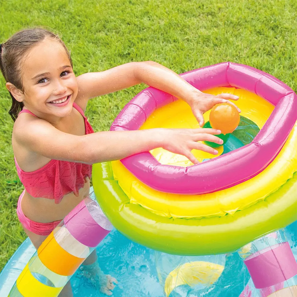Intex Aufblasbarer Pool Rainbow Games Mit Rutsche 206l 2.95x1.91x1.09 Cm, Multicolor, One Size Intex Aufblasbarer Pool Rainbow Games Mit Rutsche 206l 2.95x1.91x1.09 Cm, Multicolor, One Size