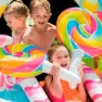 Intex Aufblasbares Spielcenter Süßigkeitenzone Pool, Multicolor, 295 x 191 x 130cm