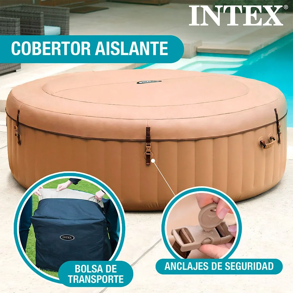 Intex Bubble Massage Purespa Pool, Brown / beige, 6 People Intex Bubble Massage Purespa Pool, Brown / beige, 6 People
