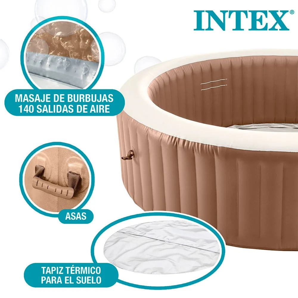 Intex Bubble Massage Purespa Pool, Brown / beige, 6 People Intex Bubble Massage Purespa Pool, Brown / beige, 6 People