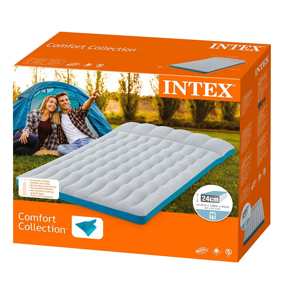Intex Camping Luftmatratze, Grey, 193 x 127 x 24cm Intex Camping Luftmatratze, Grey, 193 x 127 x 24cm