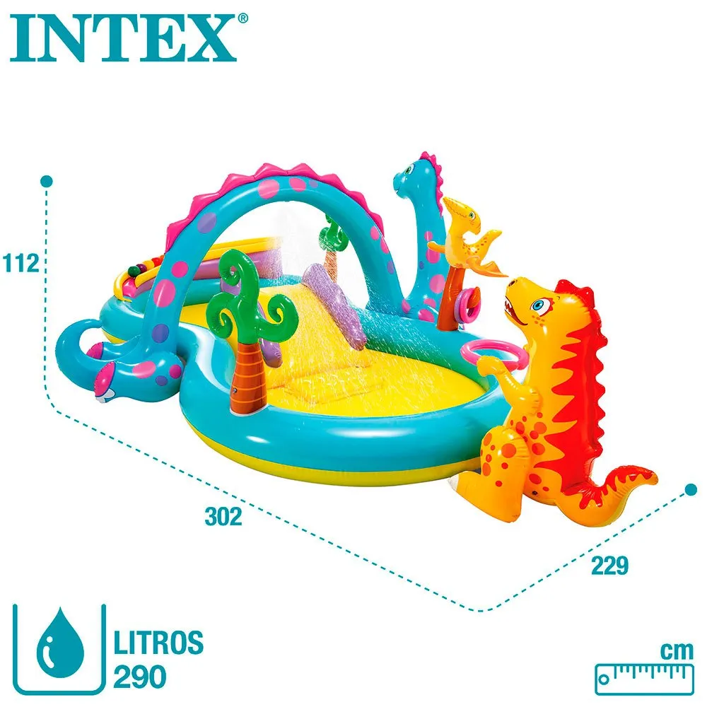 Intex Dinosaurierbecken, Multicolor, 333 x 229 x 112cm Intex Dinosaurierbecken, Multicolor, 333 x 229 x 112cm
