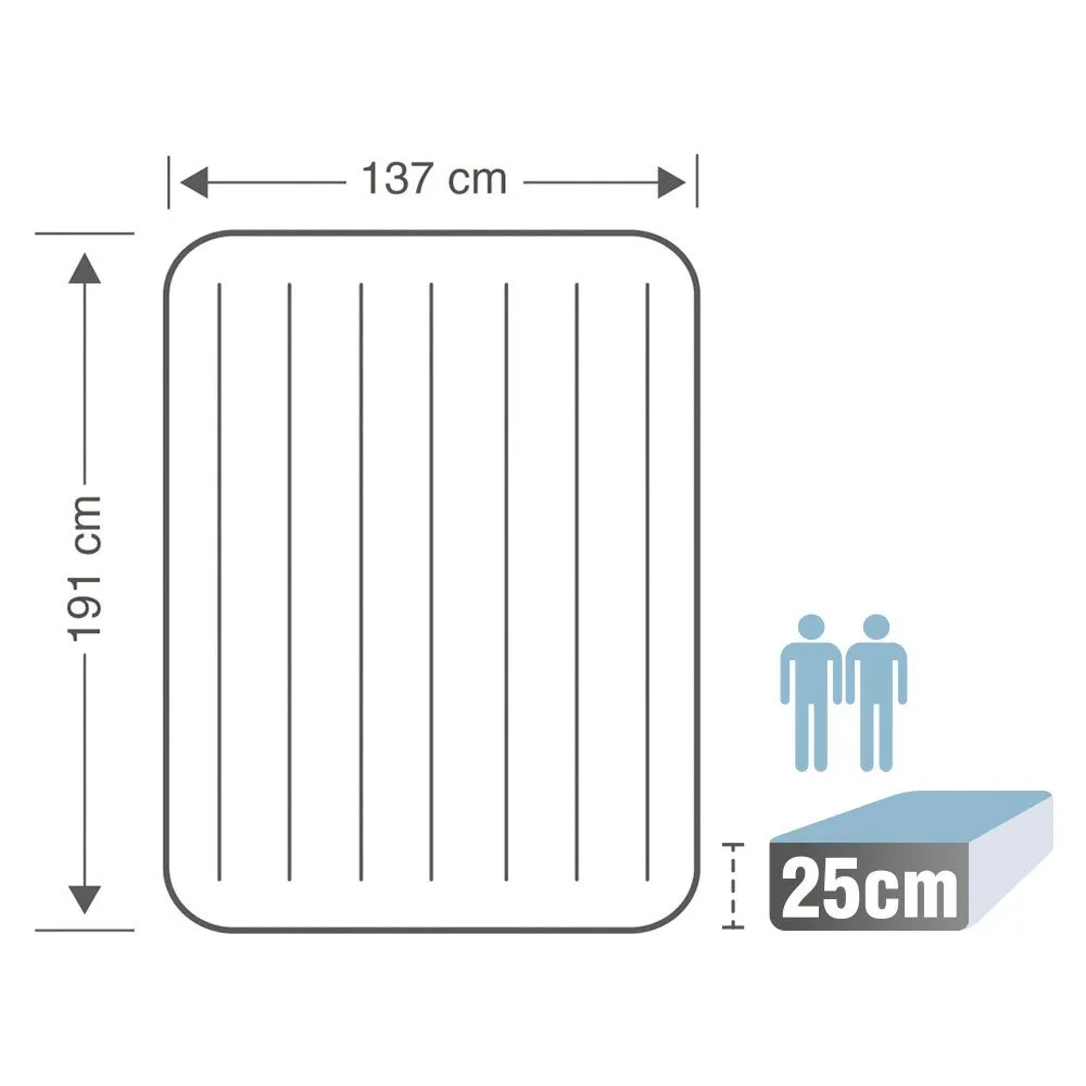 Intex Downy Fiber-tech Doppel-luftbett, Green / grey, 137 x 191 x 25cm Intex Downy Fiber-tech Doppel-luftbett, Green / grey, 137 x 191 x 25cm