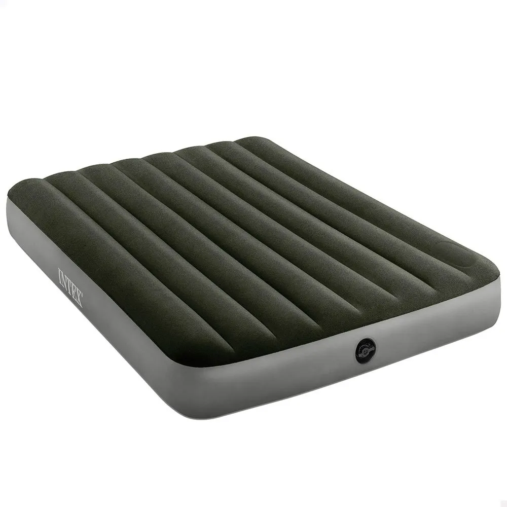Intex Downy Fiber-tech Doppel-luftbett, Green / grey, 137 x 191 x 25cm Intex Downy Fiber-tech Doppel-luftbett, Green / grey, 137 x 191 x 25cm