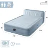 Intex Dura-beam Deluxe Plush Queen Size With Headboard Doppel-luftbett, Grey, 152 x 236 x 86cm