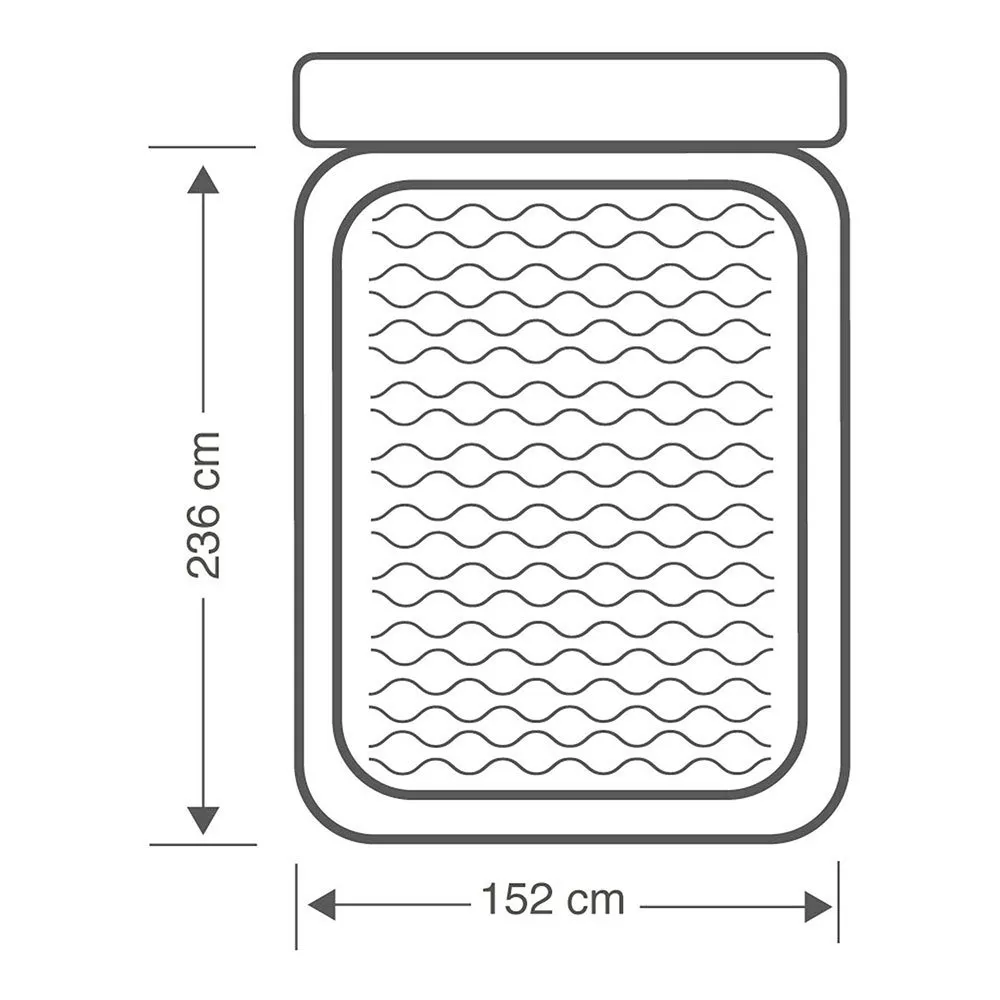 Intex Dura Beam Deluxe Ultra Plush Luftmatratze, Grey, 152 x 236 x 86cm Intex Dura Beam Deluxe Ultra Plush Luftmatratze, Grey, 152 x 236 x 86cm
