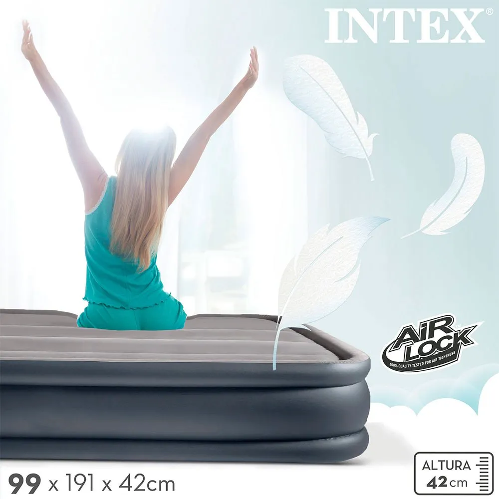 Intex Dura-beam Standard Deluxe Pillow Luftmatratze, Black, 99 x 191 x 42cm Intex Dura-beam Standard Deluxe Pillow Luftmatratze, Black, 99 x 191 x 42cm