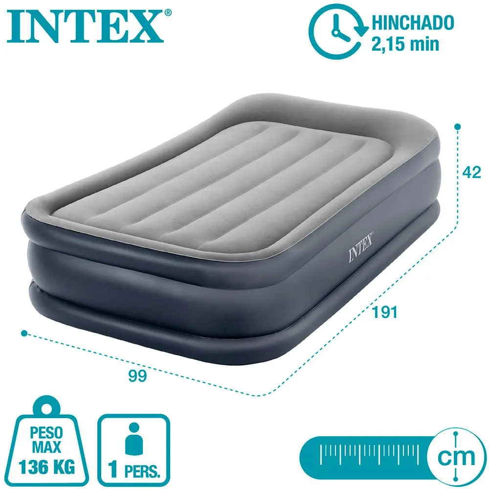 Intex Dura-beam Standard Deluxe Pillow Luftmatratze, Black, 99 x 191 x 42cm Intex Dura-beam Standard Deluxe Pillow Luftmatratze, Black, 99 x 191 x 42cm