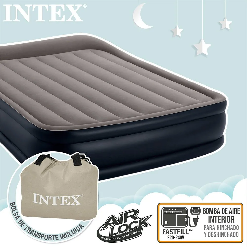 Intex Dura-beam Standard Deluxe Pillow N2 Luftmatratze, Grey, 152 x 203 x 42cm Intex Dura-beam Standard Deluxe Pillow N2 Luftmatratze, Grey, 152 x 203 x 42cm