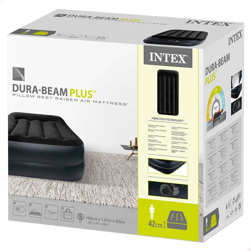 Intex Dura-beam Standard Pillow Rest Luftmatratze Refurbished, Black, 99 x 191 x 30cm Intex Dura-beam Standard Pillow Rest Luftmatratze Refurbished, Black, 99 x 191 x 30cm