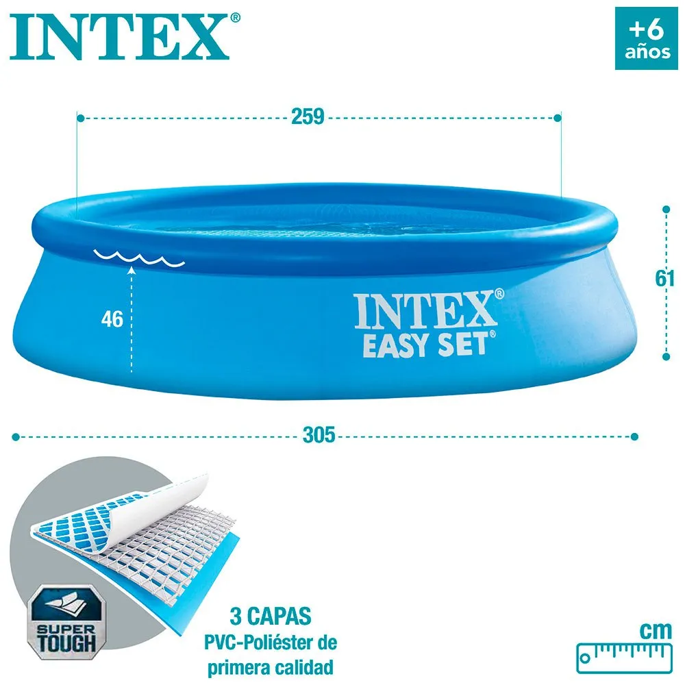 Intex Easy Set 305x61 Cm Pool, Blue, 305 x 61cm Intex Easy Set 305x61 Cm Pool, Blue, 305 x 61cm