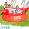 Intex Easy Set Crab Ø183x51cm Runder Aufblasbarer Pool, Red, 183 x 51cm
