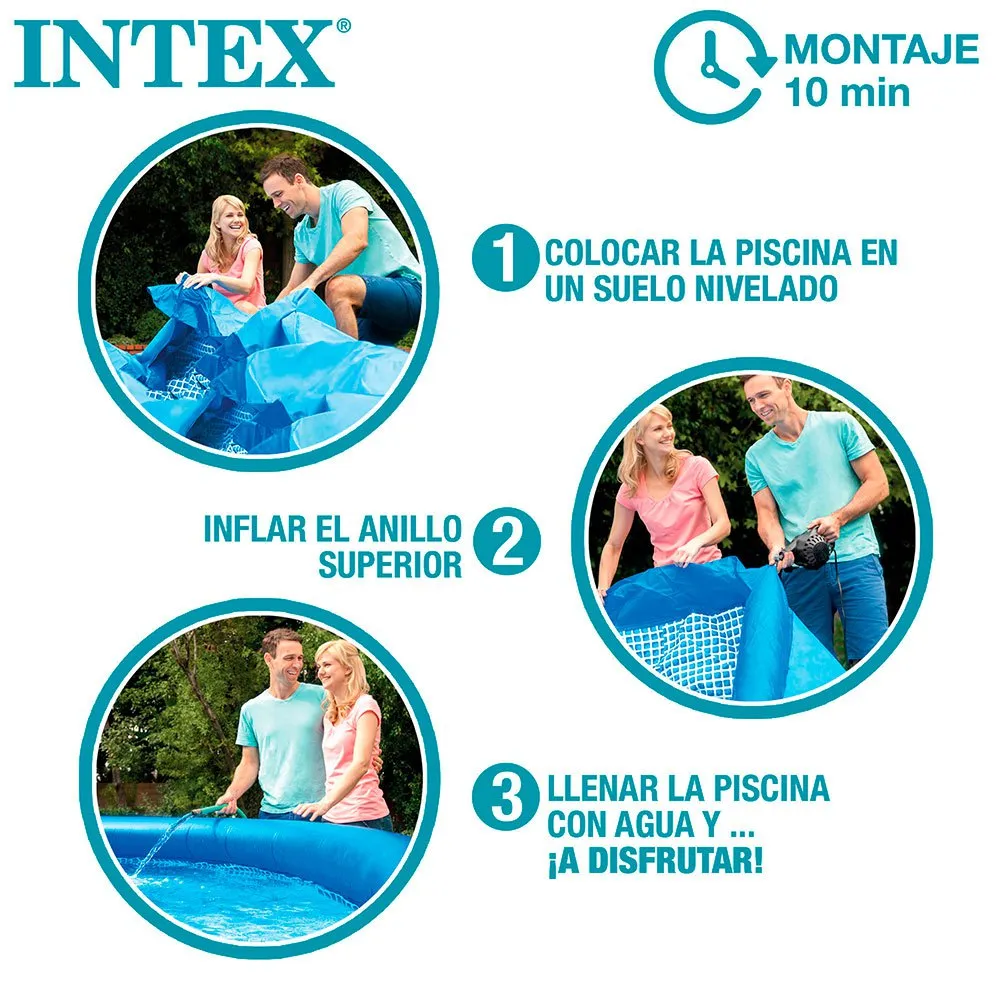 Intex Einfaches Set Mit Filterkartuschenpumpe Pool 244x61 Cm, Blue, 244 x 61cm Intex Einfaches Set Mit Filterkartuschenpumpe Pool 244x61 Cm, Blue, 244 x 61cm