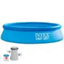 Intex Einfaches Set Mit Filterkartuschenpumpe Pool 244x61 Cm, Blue, 244 x 61cm