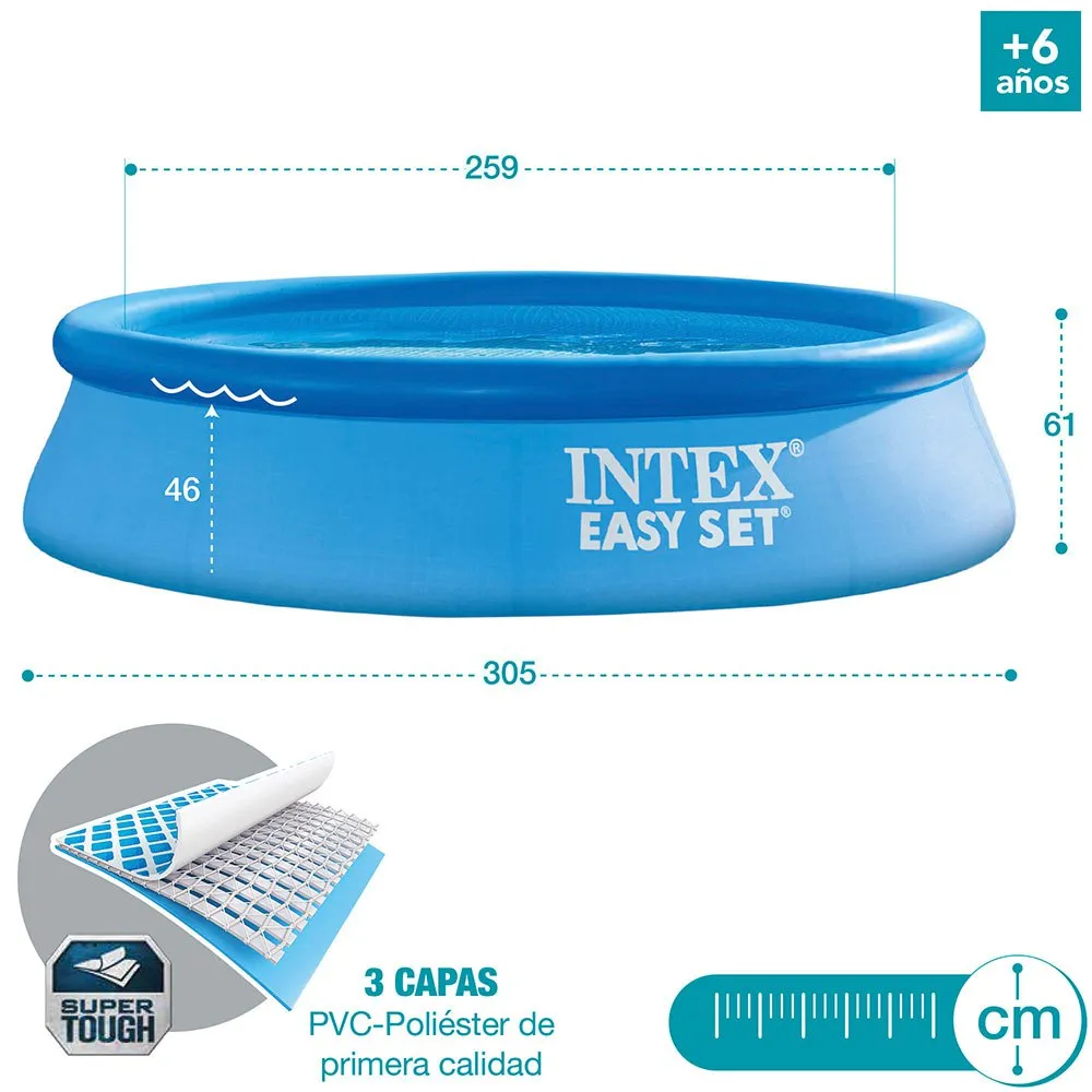 Intex Einfaches Set Mit Filterkartuschenpumpe Pool 305x61 Cm, Blue, 305 x 61cm Intex Einfaches Set Mit Filterkartuschenpumpe Pool 305x61 Cm, Blue, 305 x 61cm