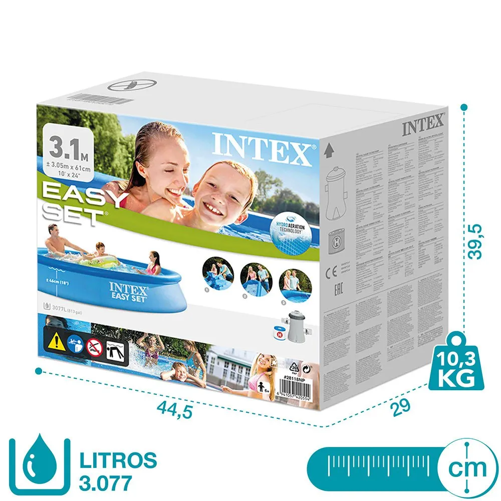 Intex Einfaches Set Mit Filterkartuschenpumpe Pool 305x61 Cm, Blue, 305 x 61cm Intex Einfaches Set Mit Filterkartuschenpumpe Pool 305x61 Cm, Blue, 305 x 61cm