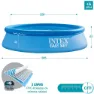 Intex Einfaches Set Mit Filterkartuschenpumpe Pool 305x61 Cm, Blue, 305 x 61cm