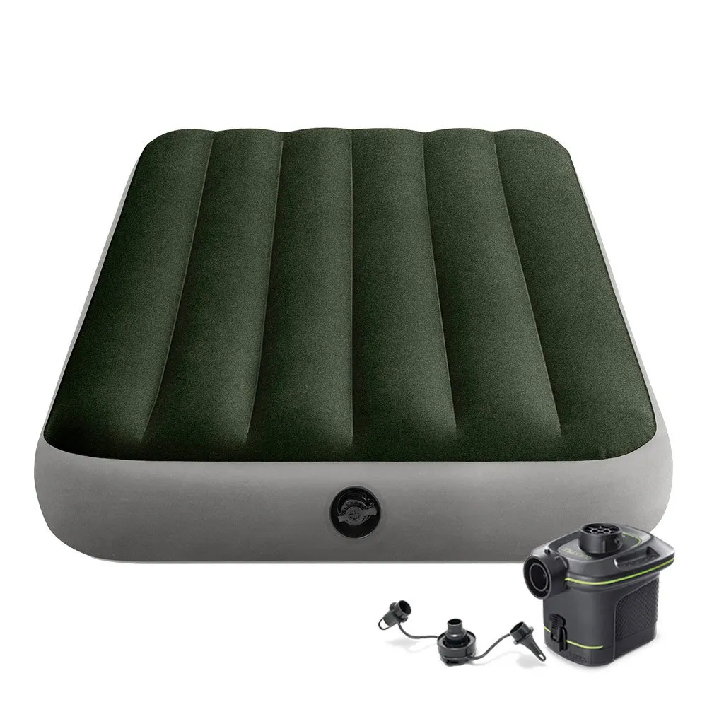 Intex Einzelne Luftmatratze Mit Ventilator Und Fibertech, Multicolor, One Size Intex Einzelne Luftmatratze Mit Ventilator Und Fibertech, Multicolor, One Size