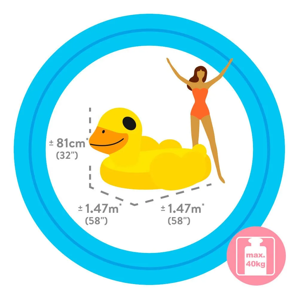 Intex Enten Schwimmring unisex, Yellow, 147 x 147 x 81cm Intex Enten Schwimmring unisex, Yellow, 147 x 147 x 81cm