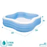 Intex Familienpool, White / blue, 229 x 229 x 56cm