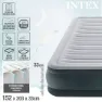Intex Fiber-tech Comfort Plush Luftmatratze, Grey, 152 x 203 x 33cm