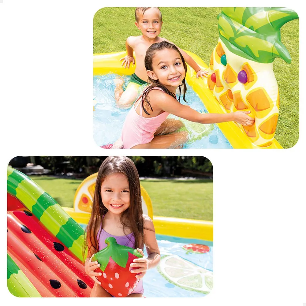 Intex Frucht-spielzentrum Mit Rutsche Und Planschbecken Mit Sprinkler unisex, Multi, 191 x 244 x 91cm