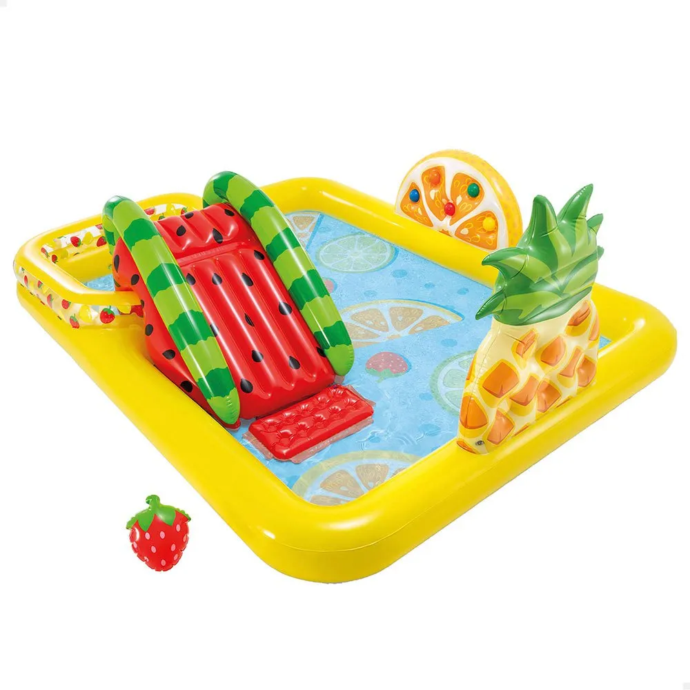 Intex Frucht-spielzentrum Mit Rutsche Und Planschbecken Mit Sprinkler unisex, Multi, 191 x 244 x 91cm