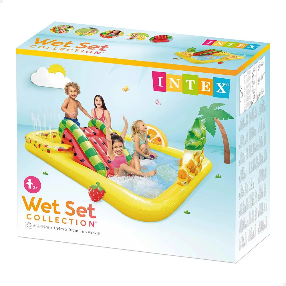Intex Frucht-spielzentrum Mit Rutsche Und Planschbecken Mit Sprinkler unisex, Multi, 191 x 244 x 91cm