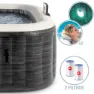 Intex Greystone Deluxe 175x175x71 Cm Aufblasbarer Whirlpool, Grey, 795L