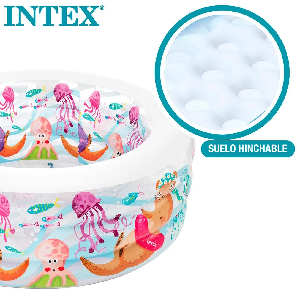 Intex Inflatable Aquarium Pool, Clear / multicolor, 153 x 56cm Intex Inflatable Aquarium Pool, Clear / multicolor, 153 x 56cm
