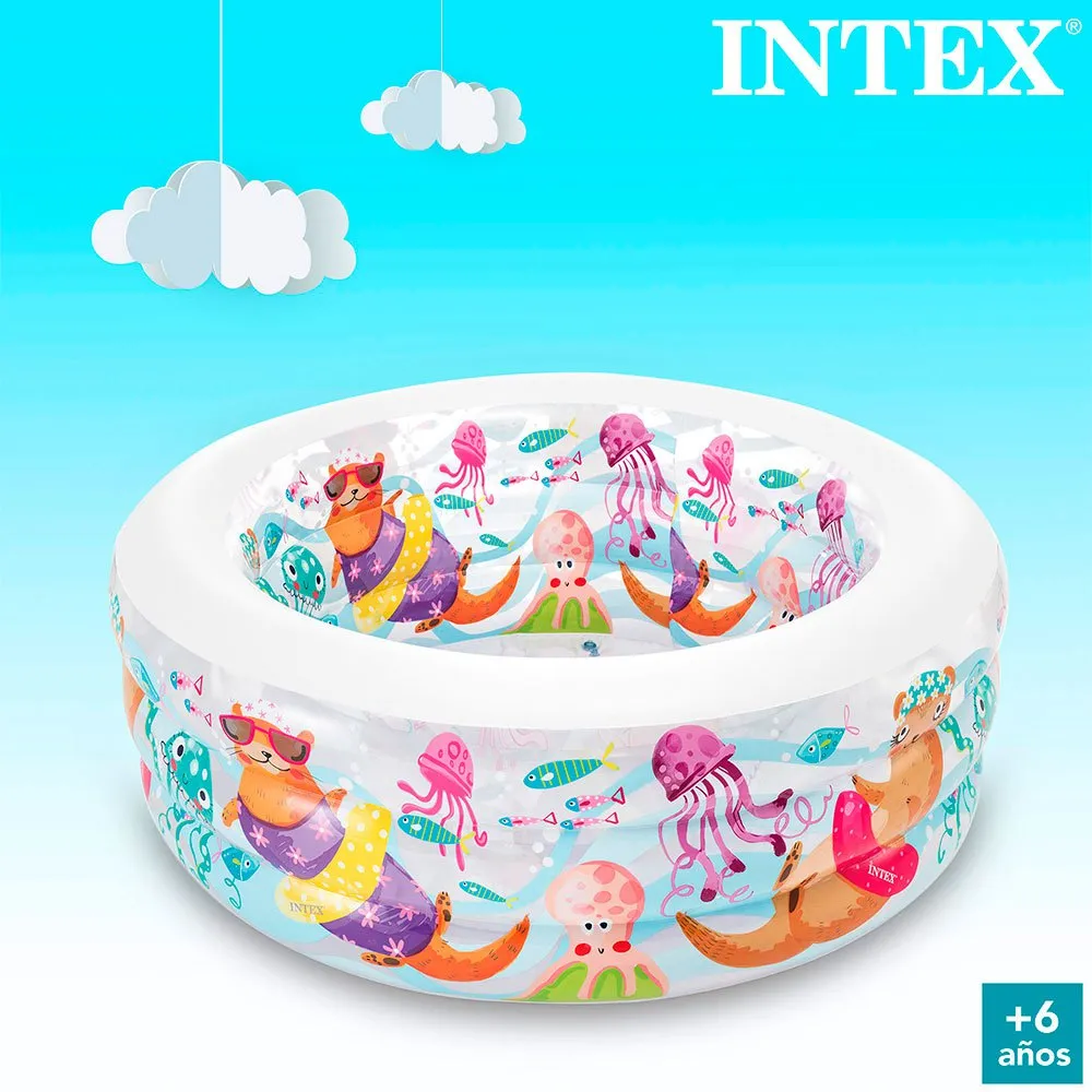 Intex Inflatable Aquarium Pool, Clear / multicolor, 153 x 56cm Intex Inflatable Aquarium Pool, Clear / multicolor, 153 x 56cm
