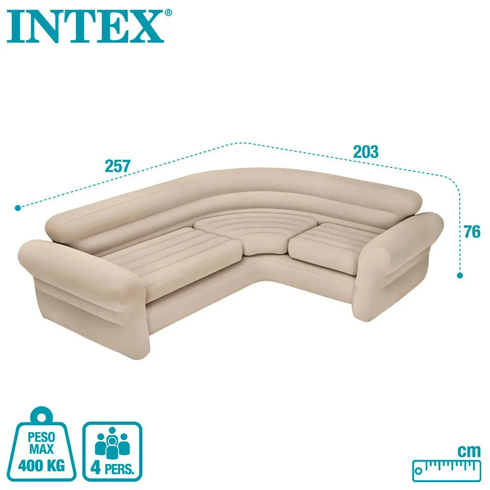 Intex Innen-ecksofa, Beige, 257 x 203 x 76cm Intex Innen-ecksofa, Beige, 257 x 203 x 76cm