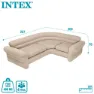 Intex Innen-ecksofa, Beige, 257 x 203 x 76cm