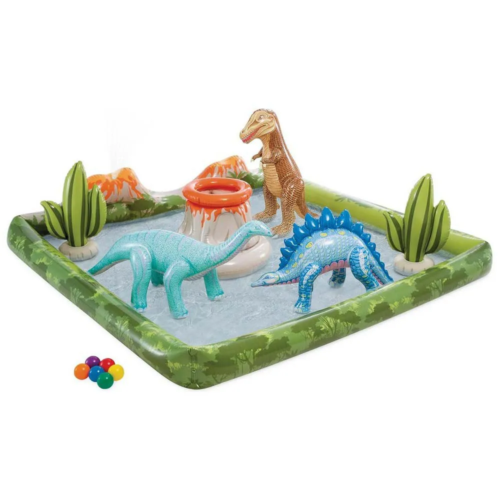 Intex Jurassic Adventure Wasser-spiel-center, Multicolour, 201 x 201 x 36cm Intex Jurassic Adventure Wasser-spiel-center, Multicolour, 201 x 201 x 36cm