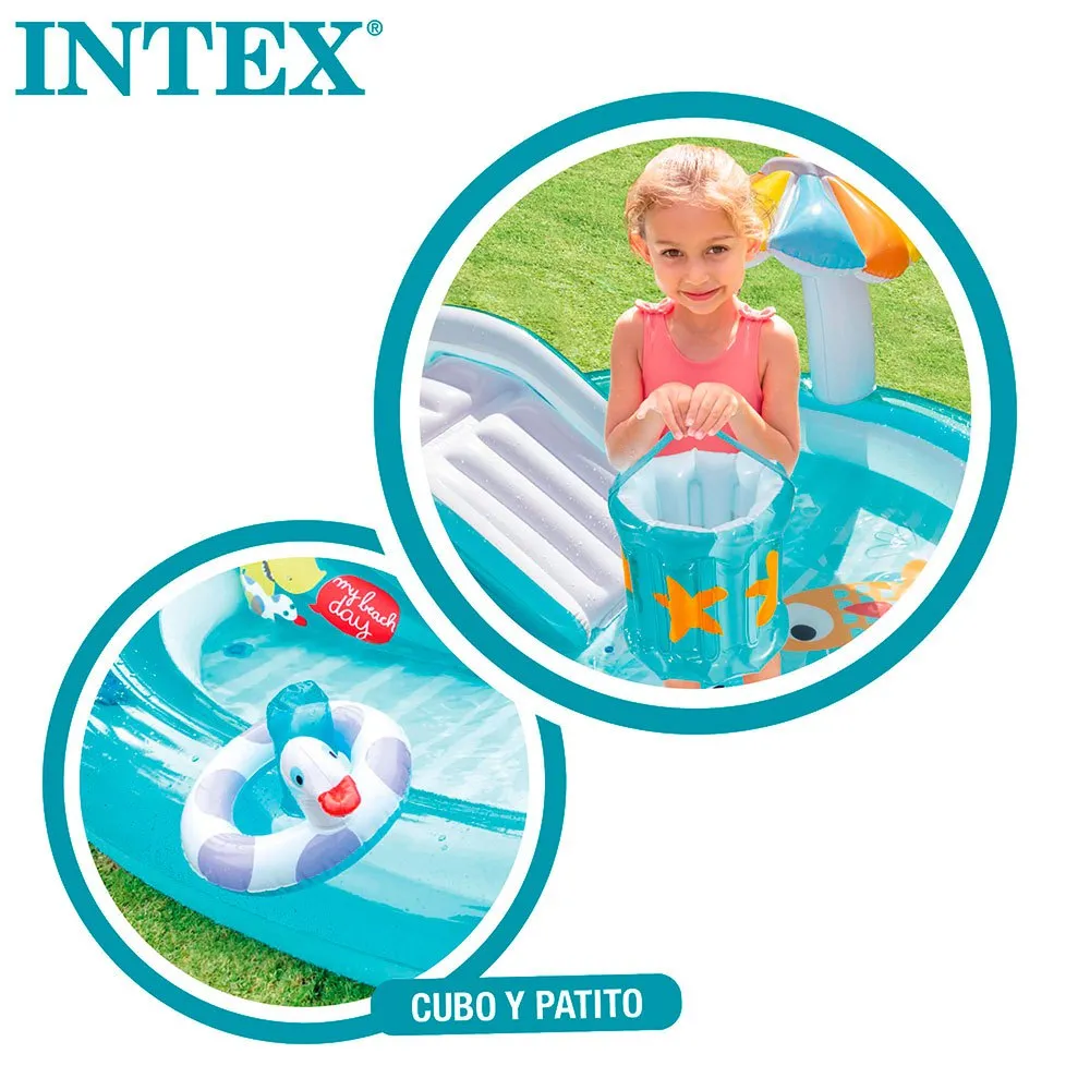 Intex Krokodil-spielzentrum Mit Rutsche Und Pool, Multicolor, 201 x 17 x 84cm Intex Krokodil-spielzentrum Mit Rutsche Und Pool, Multicolor, 201 x 17 x 84cm