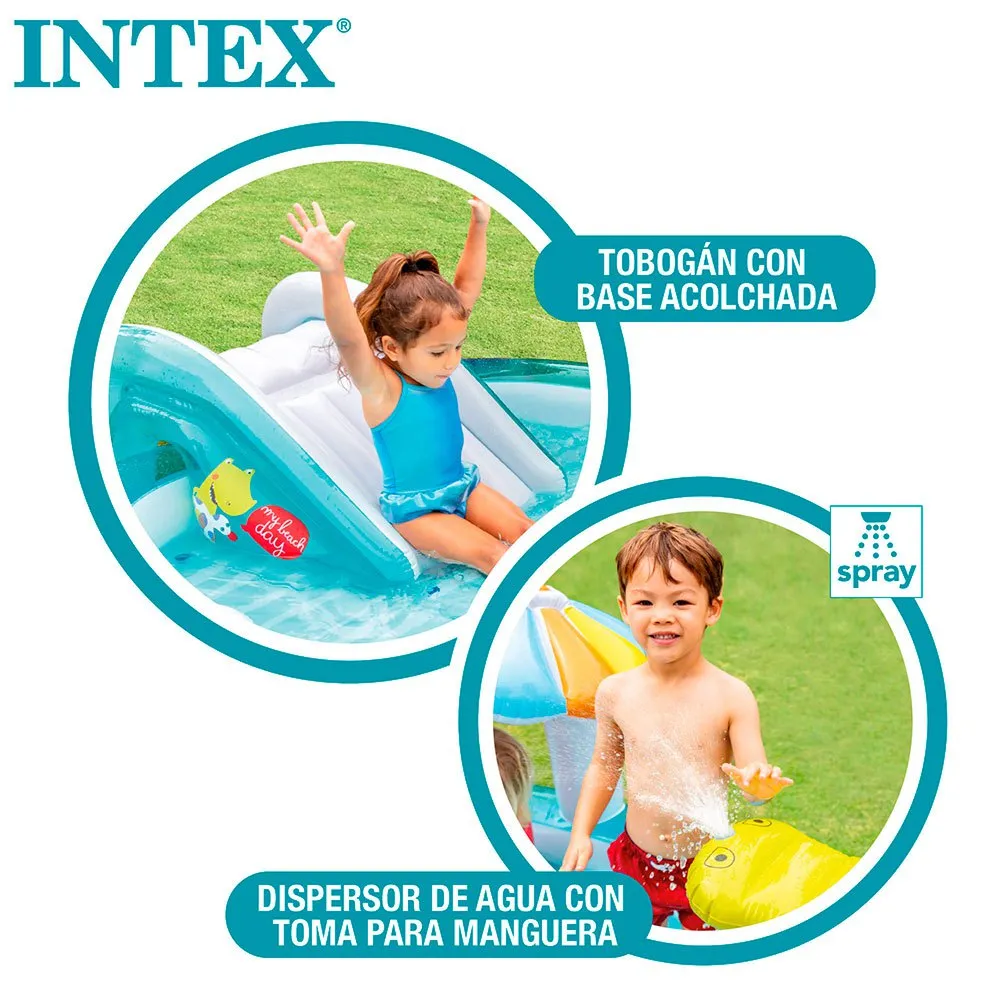 Intex Krokodil-spielzentrum Mit Rutsche Und Pool, Multicolor, 201 x 17 x 84cm Intex Krokodil-spielzentrum Mit Rutsche Und Pool, Multicolor, 201 x 17 x 84cm