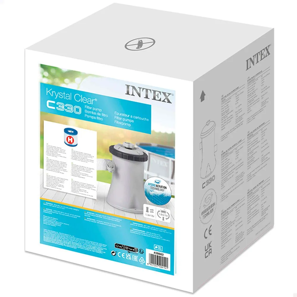 Intex Krystal Clear Kartuschenfilterpumpe 1.250 L/h unisex, H art Intex Krystal Clear Kartuschenfilterpumpe 1.250 L/h unisex, H art