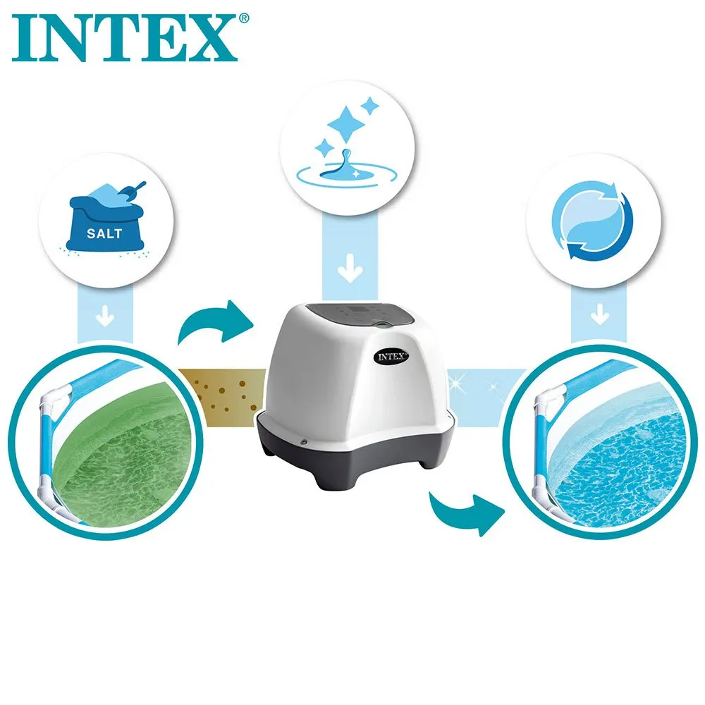 Intex Krystal Clear Salzwasserchlorinator Für Pools Bis 8.3 M³, Grey, One Size Intex Krystal Clear Salzwasserchlorinator Für Pools Bis 8.3 M³, Grey, One Size