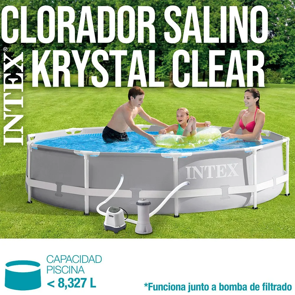 Intex Krystal Clear Salzwasserchlorinator Für Pools Bis 8.3 M³, Grey, One Size Intex Krystal Clear Salzwasserchlorinator Für Pools Bis 8.3 M³, Grey, One Size
