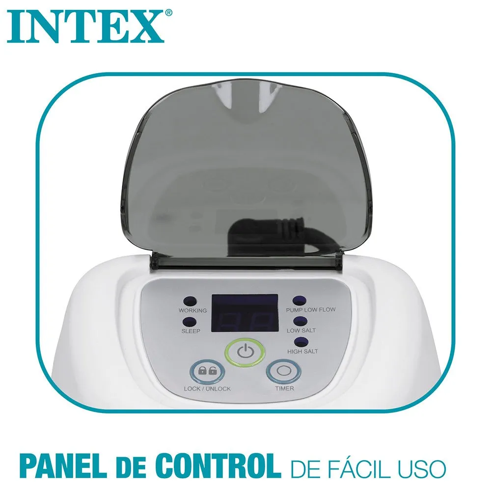 Intex Krystal Clear Salzwasserchlorinator Für Pools Bis 8.3 M³, Grey, One Size Intex Krystal Clear Salzwasserchlorinator Für Pools Bis 8.3 M³, Grey, One Size