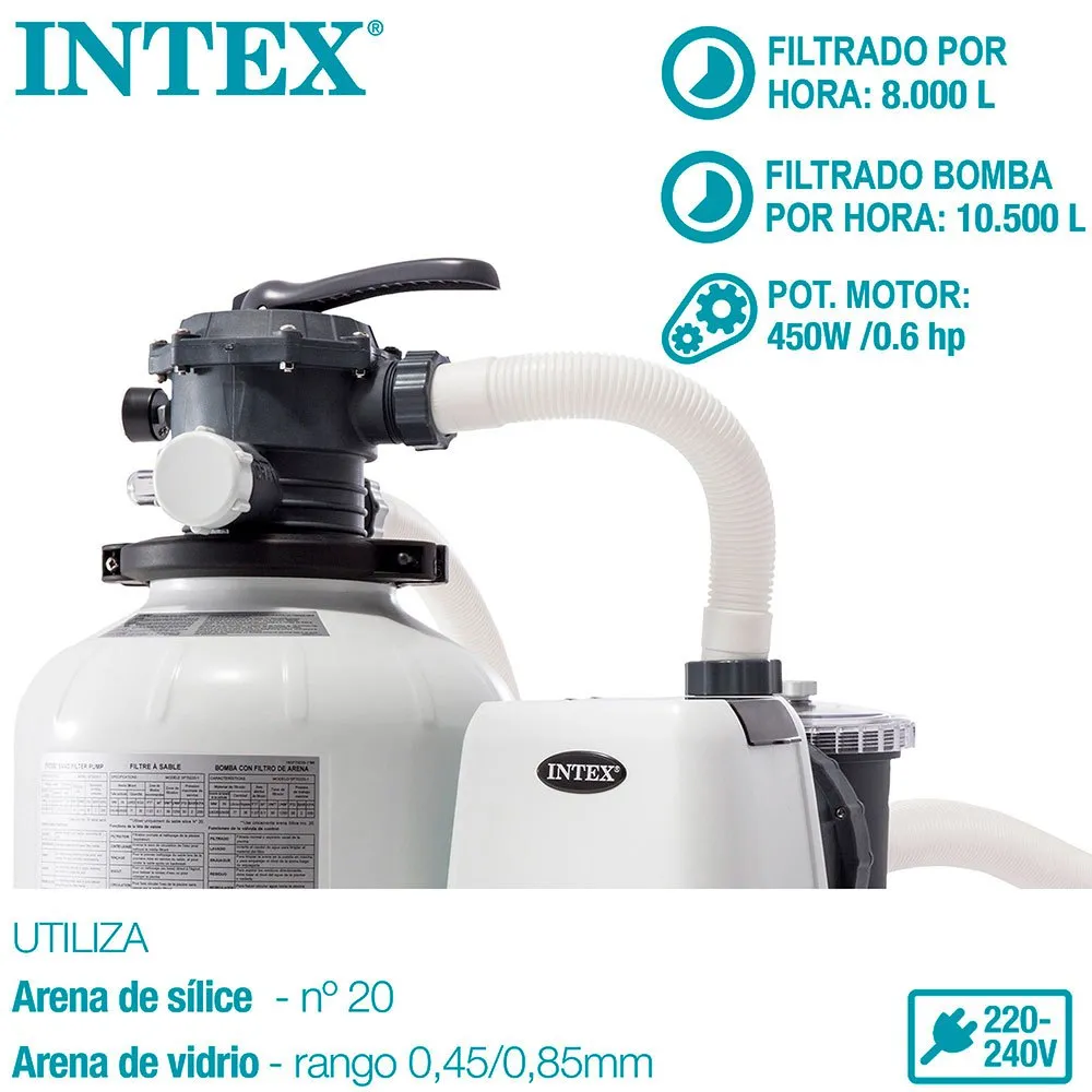 Intex Krystal Clear Sandfilterpumpe 10.500 L/h, One size Intex Krystal Clear Sandfilterpumpe 10.500 L/h, One size